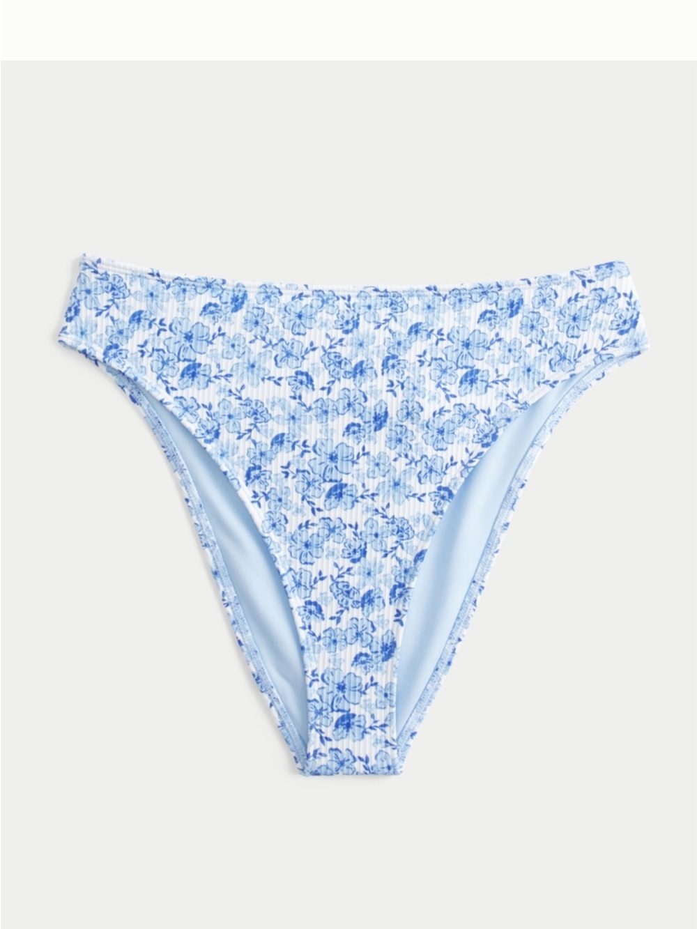 Hollister Curvy High-Leg High-Waist Ribbed Cheeky Bikini Bottoms
